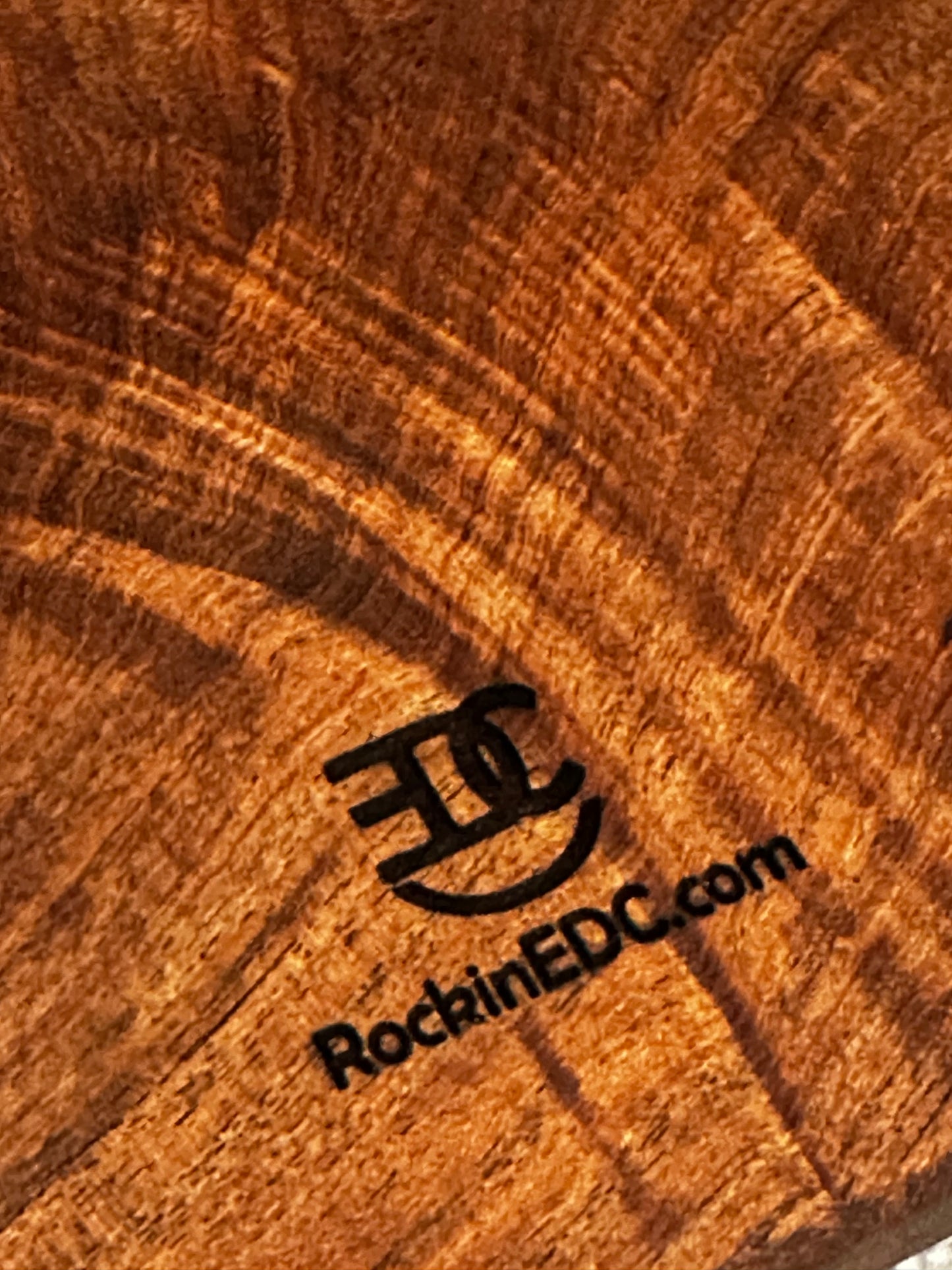 RockinEDC Solid Mesquite Cutting Board – Blue Epoxy Accent 12.75x9.25x1