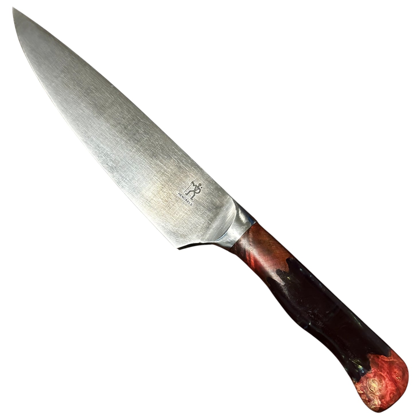 Henckels Chef Knife Custom Red Maple Burl Resin Handle by RockinEDC