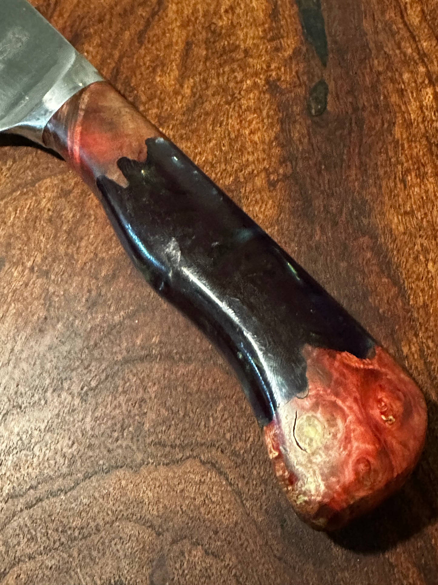 Henckels Chef Knife Custom Red Maple Burl Resin Handle by RockinEDC