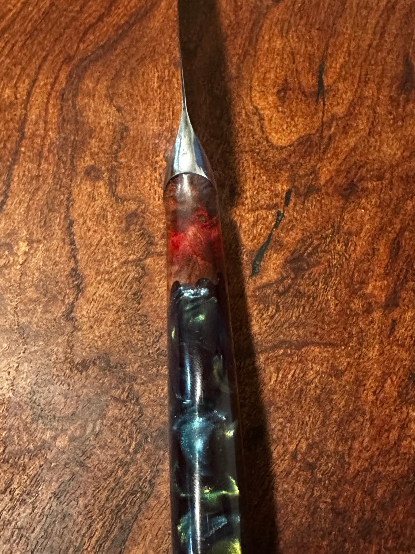 Henckels Chef Knife Custom Red Maple Burl Resin Handle by RockinEDC