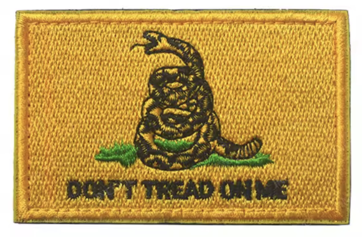 Don’t Tread on Me Gadsden Snake Morale Patch – 3” × 2” Velcro Back