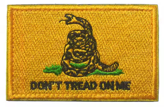 Don’t Tread on Me Gadsden Snake Morale Patch – 3” × 2” Velcro Back