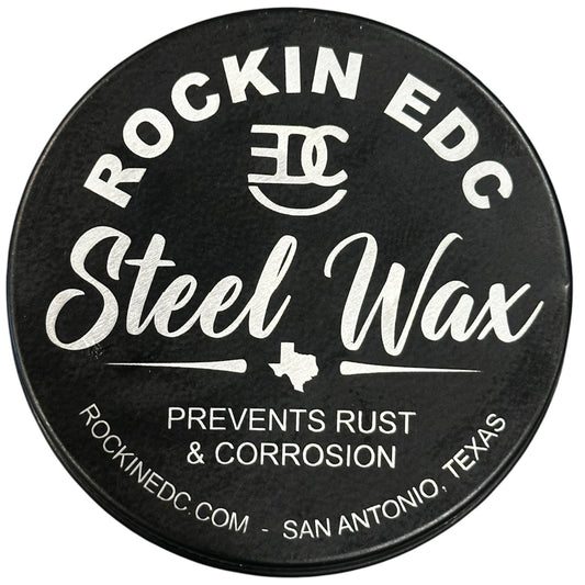 RockinEDC Steel Wax – 4 oz  Carbon Steel Protectant Wax Handcrafted in Texas by RockinEDC.com