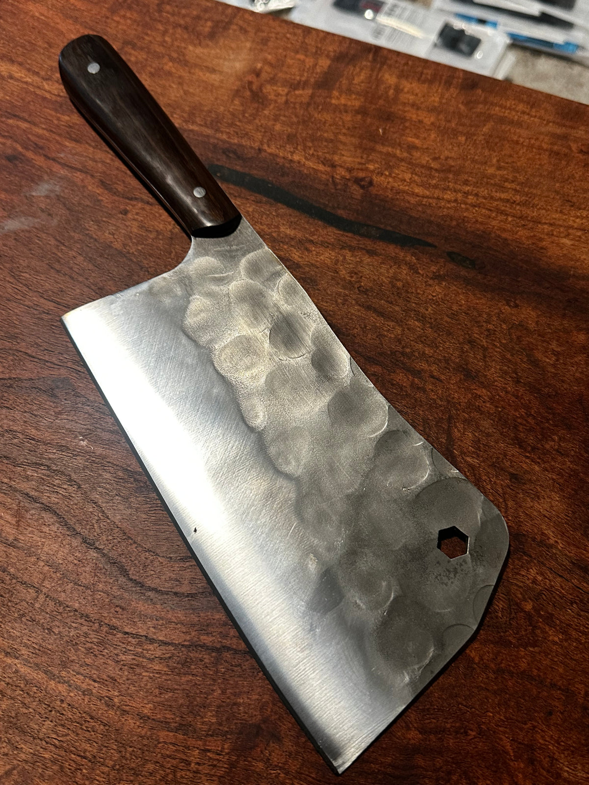 Forged Meat Cleaver Knife | 5Cr15 Stainless Steel | Dark Suriname Ironwood handmade Wooden Handle