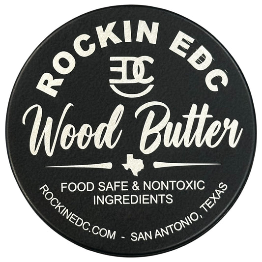RockinEDC Wood Butter – 4 oz  Premium Board & Wood Conditioner Handcrafted in Texas by RockinEDC.com
