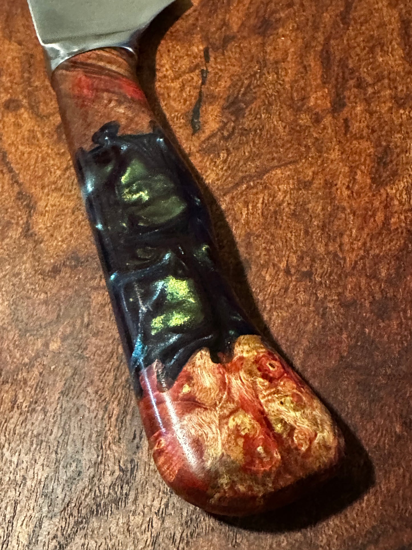 Henckels Chef Knife Custom Red Maple Burl Resin Handle by RockinEDC