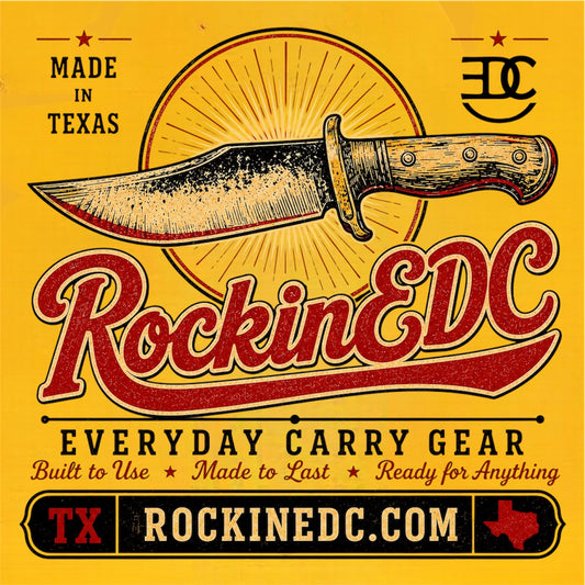 RockinEDC Everyday Carry Gear Sticker San Antonio Texas Knife Maker Vinyl Decal