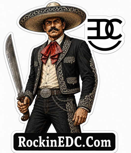 RockinEDC Charro Knife Sticker | San Antonio Texas Heritage EDC Vinyl Decal