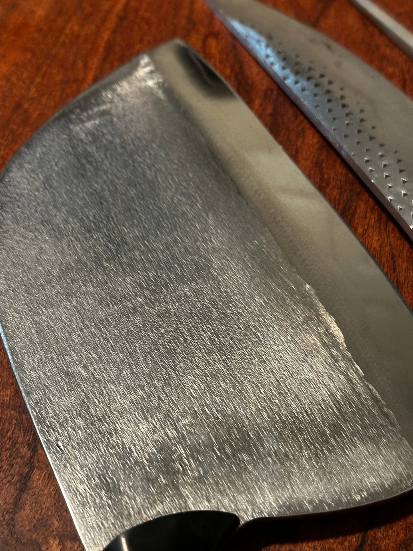 Handmade Black Handle Kitchen Tool Set RockinEDC Knife 1095 Cleaver Stainless Fork
