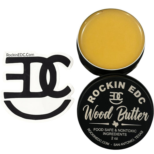 RockinEDC Wood Butter – 2 oz  Premium Board & Wood Conditioner Handcrafted in Texas by RockinEDC.com
