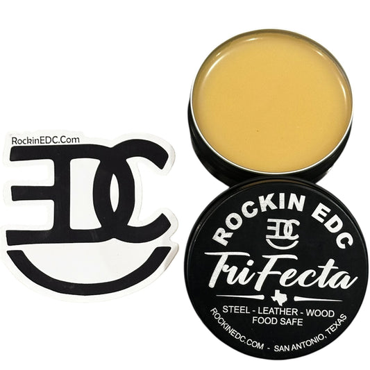 RockinEDC Trifecta Wax – 2 oz  Handcrafted Multi-Purpose Conditioner & Protectant Made in Texas by RockinEDC.com