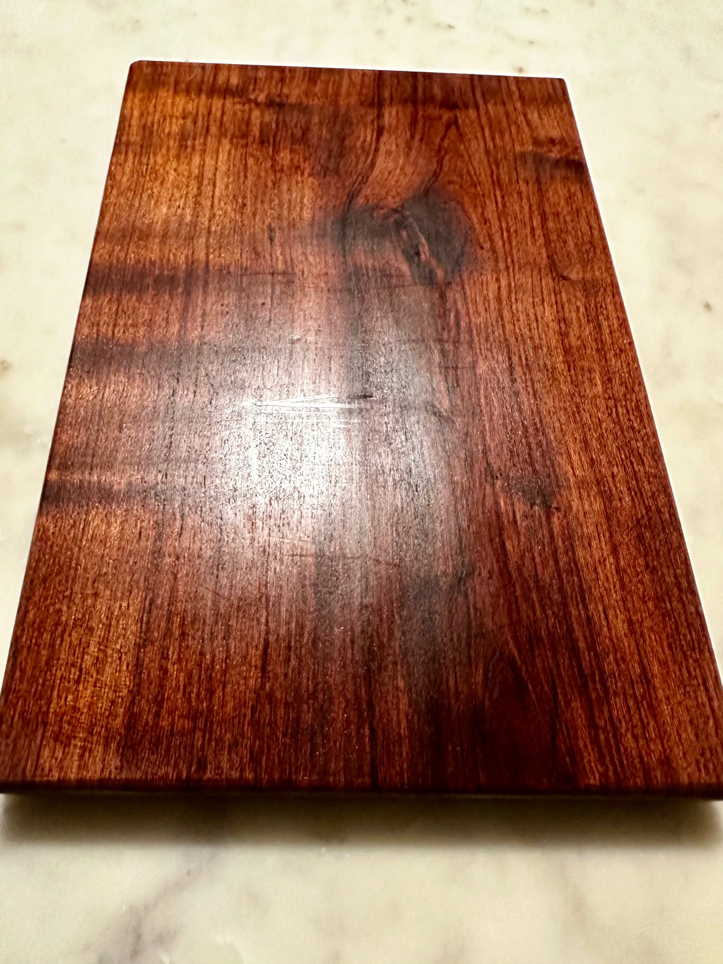 Solid Mesquite Cutting Board - Tray with Black Epoxy Inlay 12.25” x 8” x 0.75” RockinEDC Texas Made