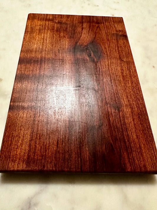 Solid Mesquite Cutting Board - Tray with Black Epoxy Inlay 12.25” x 8” x 0.75” RockinEDC Texas Made