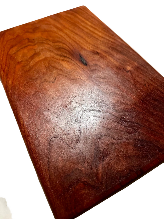 Mesquite Cutting Board - Tray Solid with Black Epoxy Inlay 12.25” x 8” x 0.75” RockinEDC Texas Made