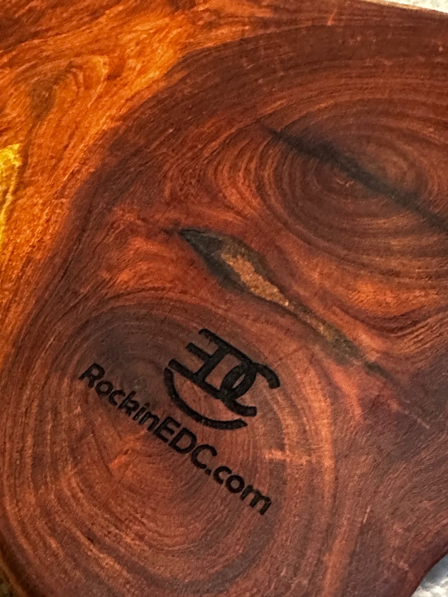 RockinEDC 14.75x9x1.5 Double Mesquite Wood Cookie End-grain Serving Board | Handmade Rustic Texas Charcuterie Board