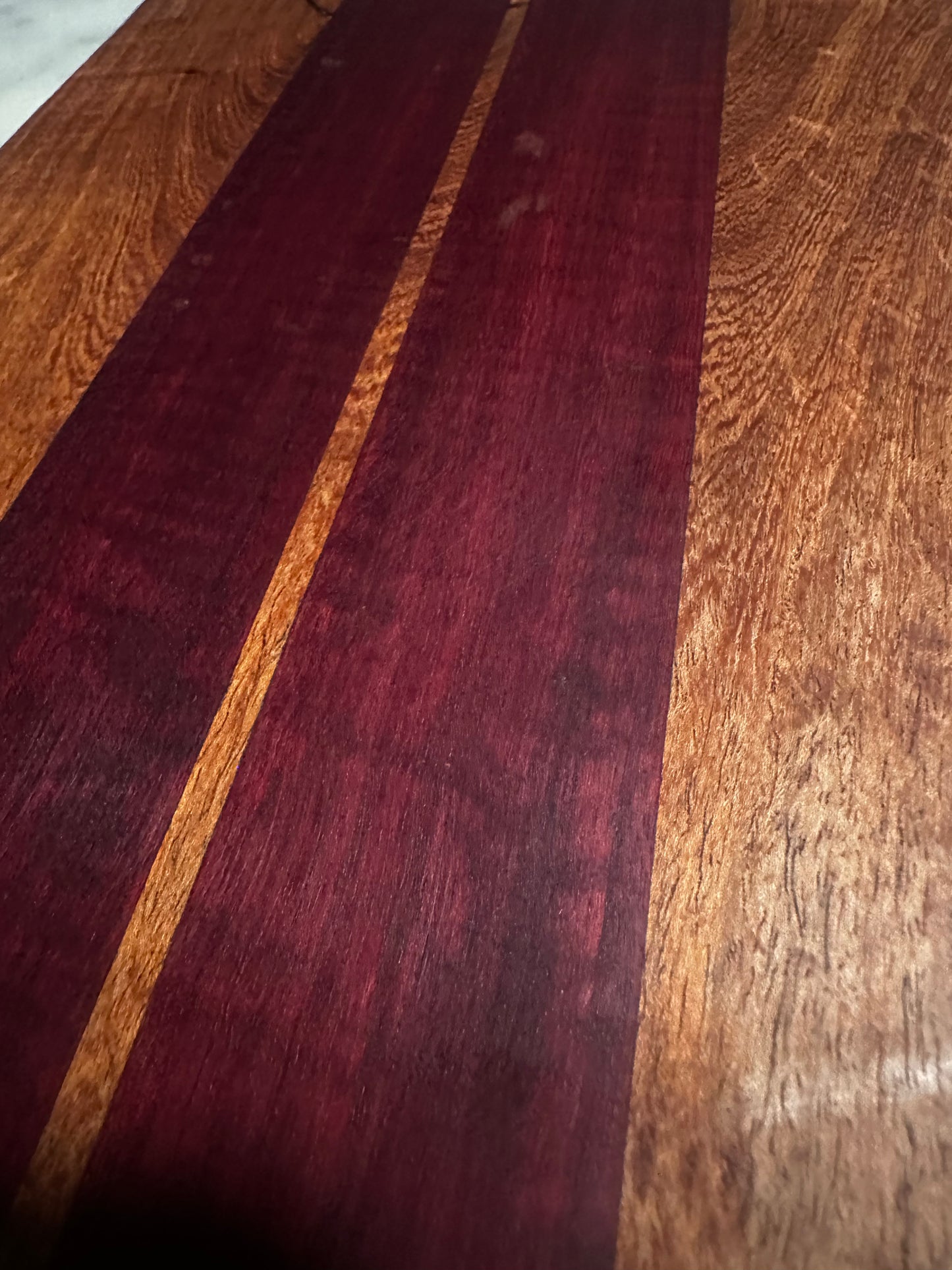 Handmade Mesquite Purpleheart Cutting Board Hardwood Serving Board 8x12x3/4