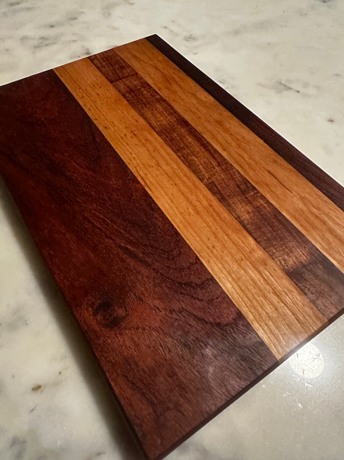 Handmade Texas Mesquite Cherry Cutting Board Hardwood Serving Board 8x12x3/4