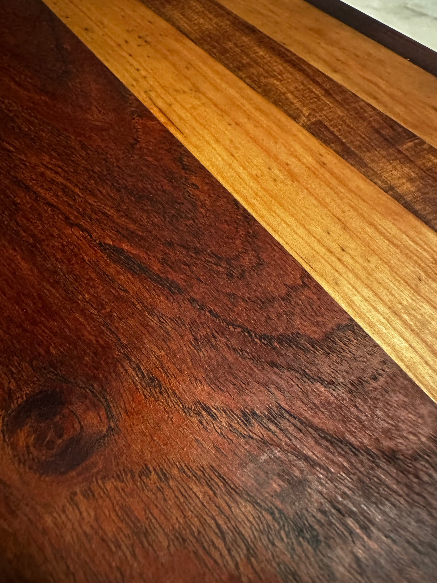 Handmade Texas Mesquite Cherry Cutting Board Hardwood Serving Board 8x12x3/4