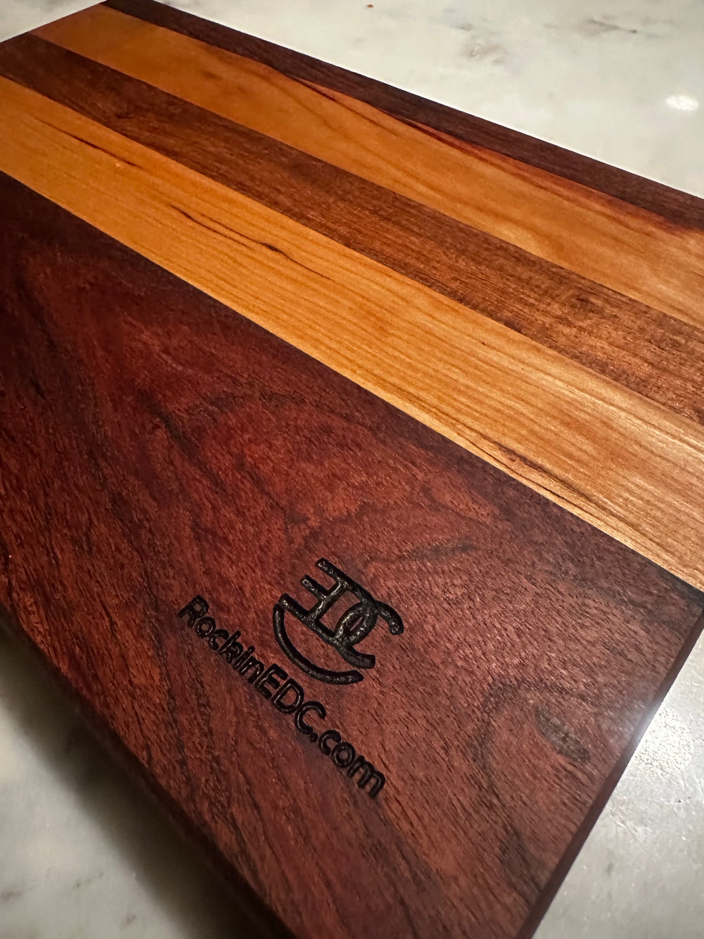 Handmade Texas Mesquite Cherry Cutting Board Hardwood Serving Board 8x12x3/4