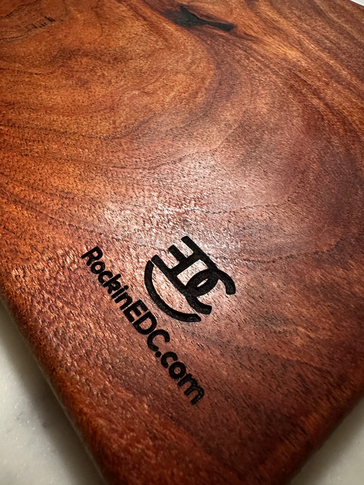 Mesquite Cutting Board - Tray Solid with Black Epoxy Inlay 12.25” x 8” x 0.75” RockinEDC Texas Made