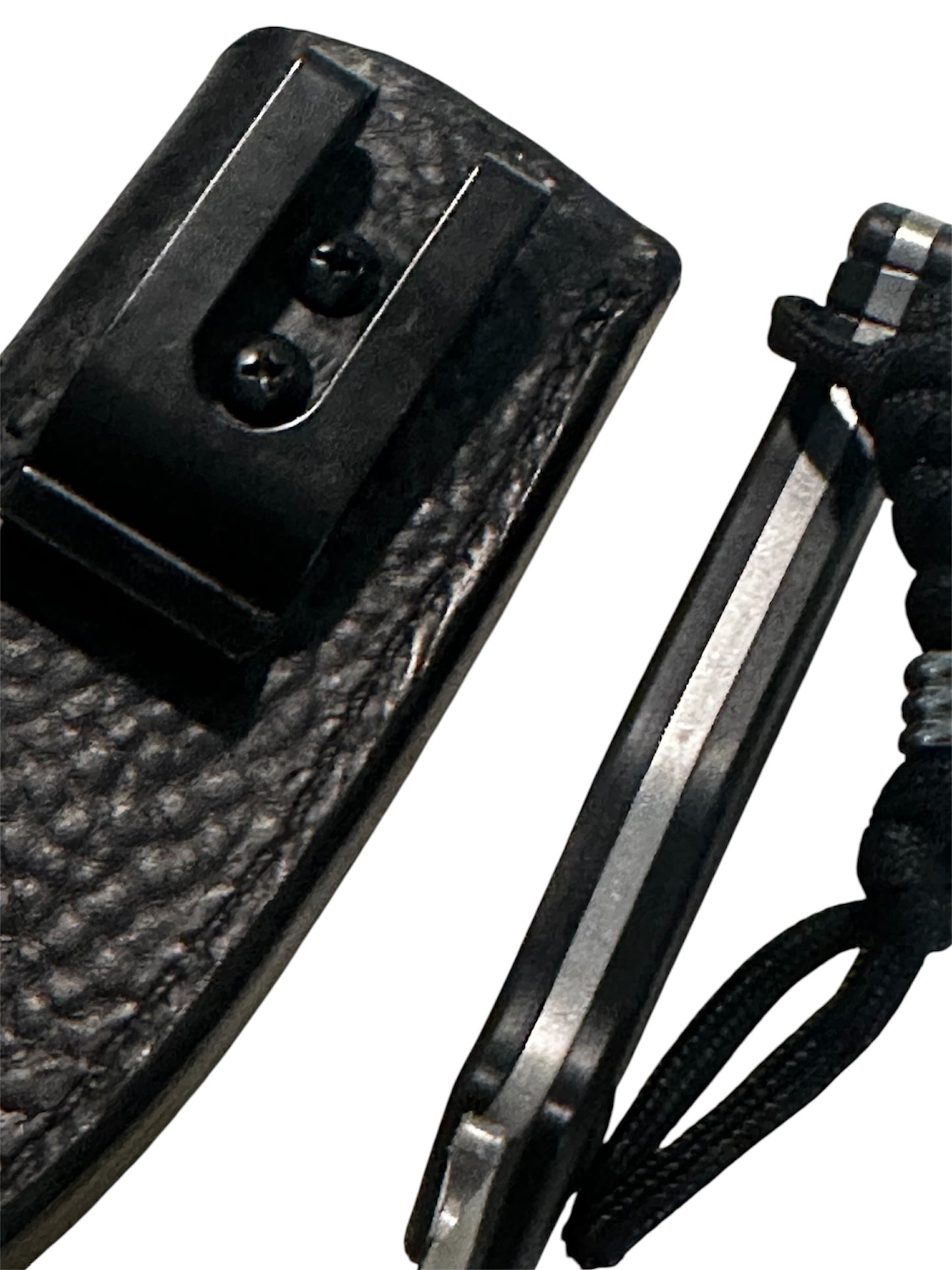 Compact 7.5” Stonewash Fixed black Micarta Handmade leather Sheath