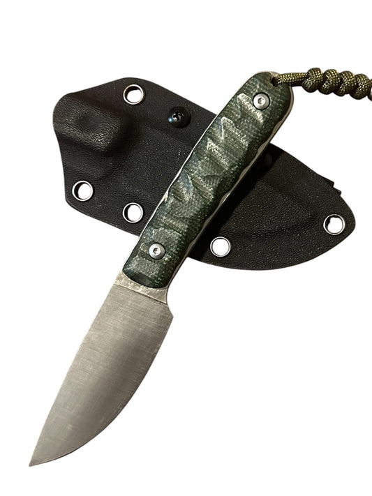 7” Fixed Blade Knife – Green G10 Handle w/ Kydex Sheath 14C28N Stainless Steel