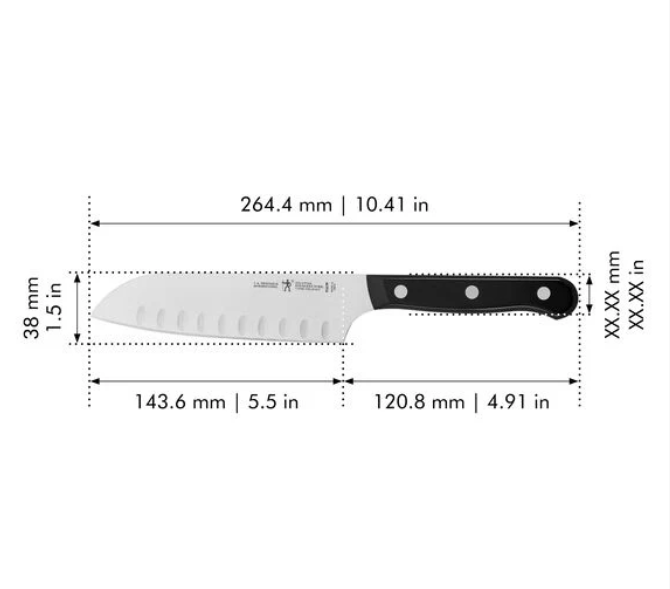 Henckels 5.5” Santoku Knife – Hollow Edge Razor Sharp Kitchen Knife | Solution Series