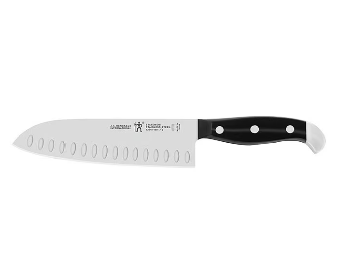 Henckels 7” Santoku Knife – Hollow Edge Razor Sharp Kitchen Knife | Statement Series