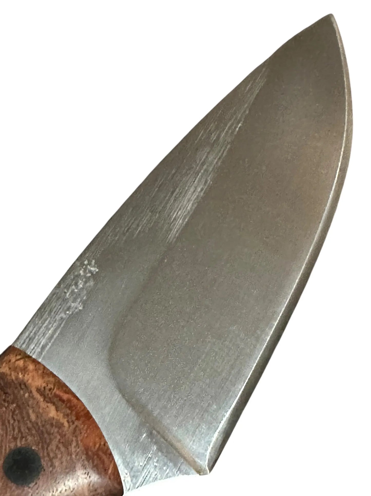 RockinEDC Handmade 1095 Mesquite EDC Knife w/ Black G10 & Black Leather Sheath Fixed Blade Texas Made