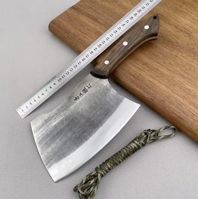 Forged Butcher Cleaver & Bone Chopper Set | 8CrMoV13 Heavy Kitchen Knives
