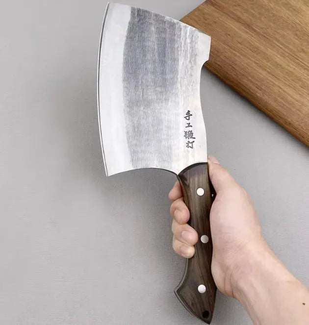 Forged Butcher Cleaver & Bone Chopper Set | 8CrMoV13 Heavy Kitchen Knives