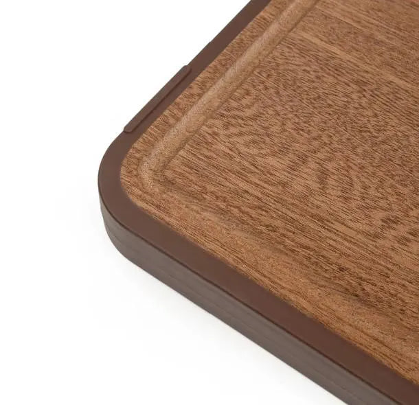 Large Ebony Stainless Steel Cutting Board 16.5×11.8", Double-Sided Kitchen Chopping Board, Heavy Duty Meat & Vegetable Prep Board
